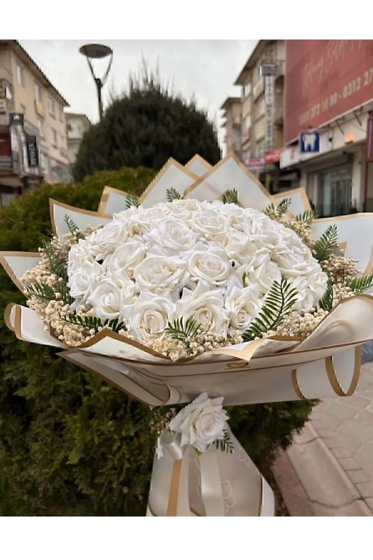 Söz Nişan Beyaz Gül Buketi